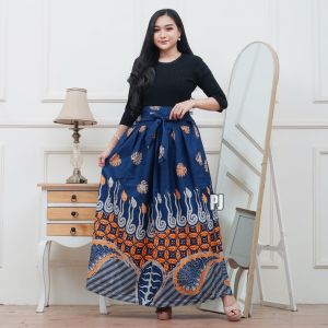 ROK BATIK MAYUNG PANJANG POLYKATUN BAWAHAN WANITA MOTIF MELODY NAVI