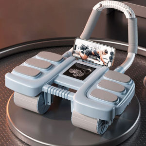 HUIESON ล้อหน้าท้องตอบสนองอัตโนมัติใหม่สี่ล้ออัจฉริยะหกพยุงข้อศอกหยิกท้องของผู้ชายอุปกรณ์ฟิตเนสล้อ Abs ที่บ้าน