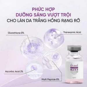Femi Glu 8.0x5 lọ Trắng sáng rạng rỡĐánh bay thâm nám đều màu hoàn hảo(Cty đủ tem)