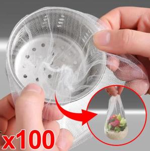 100pcs Disposable Sink Filter Kitchen Sewer Net Garbage Filter Bag Sink Strainer Accessories Bathroom0 Drain Hair Anti-blocking