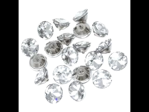 50Pcs Crystal Diamond Button Acrylic Craft Buttons 20/22/25mm Rhinestone Buttons