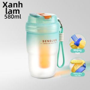 Cốc Học Sinh Có Ống Hút Đôi và Bộ Lọc Trà