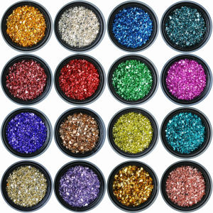 DIY สีโลหะที่เต็มไปด้วยอนุภาคที่ไม่สม่ำเสมอทรายทองทรายสีเงินทรายสีคริสตัลอีพ็อกซี่กาว UV ฟิลเลอร์