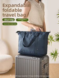 NIGESI | Foldable Rolling Suitcase Compatible Travel Bag