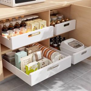 Specool® Kitchen Pull-out Storage Basket /Box for Storing Dishes Cabinets Shelves Household Kitchen Sink Drainage Basket