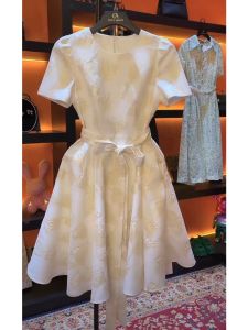 QFN | French Vintage Elegant Style Formal Occasion White Dress for Summer