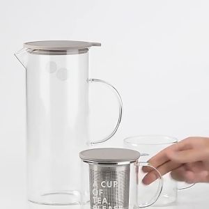 Buydeem Glass Tea Pot with Tea Strainer 800ML