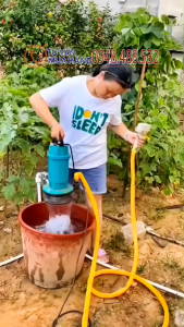 Máy Bơm Chìm 750W 220V - Tự Mồi Đẩy Cao Bơm Nước Thải Tưới Tiêu Phun Sương