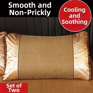 JIFANPAUL | Cool Ice Silk Ventilated Anti-Hair-Caught Adult Pillowcase Pair 48cmx74cm