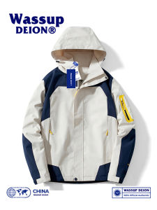Wassup Deion Outdoor Three-in-One Mens Winter Jacket Windproof Waterproof Hiking Clothes Fleece Lined Zipper Hand Pockets