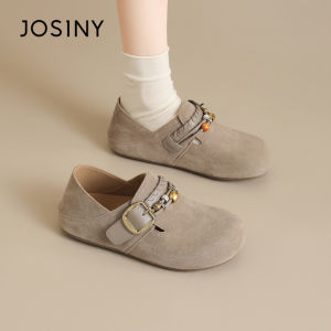 Josiny | Retro Full Cover Birkenstock Style Women Shoes Slip On Soft Bottom Versatile Beaded Decoration Hidden Heel