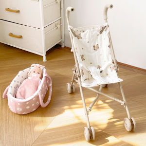 Stylish Realistic Baby Doll Stroller for Girls Role Play 1-6 Years Old