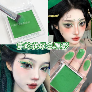 Matte Green Eyeshadow High Saturation Easy to Color Stage Makeup Snake Skin Inspired Natural Eye Color Long Lasting Beauty Tool