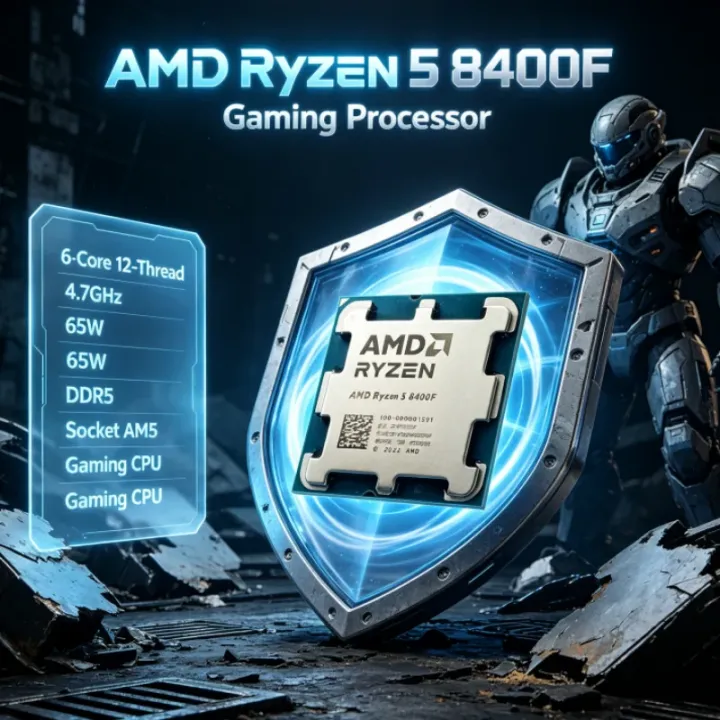 AMD | AMD Ryzen R5 8400F Desktop Processor 6-Cores 12-Threads 65W Up to 4.7GHz DDR5 PCIe 4.0 Zen 4 Socket AM5 for Design