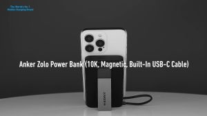 Anker Wireless Power  Bank (10K 30w Built-in USB-c Cable) A1685 | Built-in USB-C Cable | Adjustable Stand