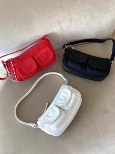 Retro Nylon Material Multi-Pocket Commuter Single Shoulder Bag New Style Versatile Underarm Bag for Young Men And Women