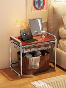 Minimalist Retro Style Solid Wood Bedside Table