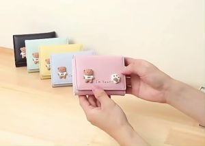 Baobaotao กระเป๋าสตางค์ใบสั้น กระเป๋าตังค์ผญ กระเป๋าใส่บัตร งานสวย กระทัดรัด มีให้เลือกหลายสี รุ่นT18-8899