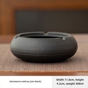 Ceramic Ge Kiln Ashtray with Lid For Home Office Stylish Trend Creative Prevent Fly Ash Windproof Ashtray for Car