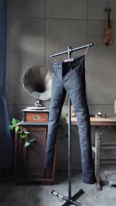 กางเกงยีนส์ผู้ชาย ทรงขาเดฟ Jack Russel Handwerk J-GRN/6 Skinny Fit Super Black