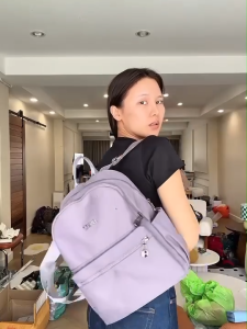 Lingky กระเป๋าเป้ ผ่าไนล่อนรุ่นใหม่อย่างดี น้ำหนักเบา ฐาน 10" สูง 12" มี 4 ซิป+2 ช่องด้านข้างและด้านมี 2 ซิป (CH-78932)