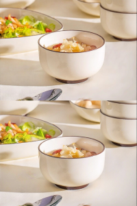 JINGDITAOCI | Underglaze Color Cream Style Ceramic Dinner Set