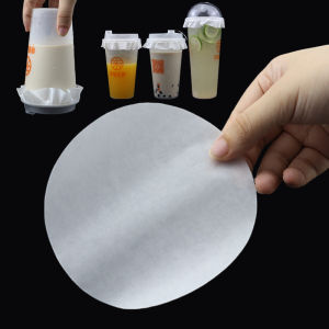 500PCS for Take Out Drinks Milktea Packaging Disposable Coffee Spill Proof Paper