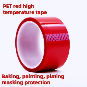PET red high temperature tape red high temperature insulation tape red high temperature tape 0.06mm thick * 33m length factory direct quality assurance fast delivery