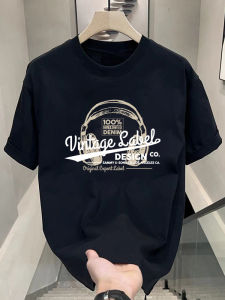 Heavyweight Pure Cotton Short Sleeve T-Shirt Mens Summer Black Trendy Brand Loose Versatile Teenage Body T-Shirt Breathable Casual