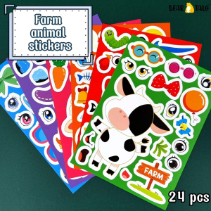 BEAR TALE Christmas Sticker Set with Multiple Themes Removable Stickers Kindergarten Materials