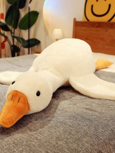QIAOSHANG | Cute White Goose Pillow Plush Toy Sleeping Companion for Girls