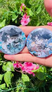 58mm Anime Lord of Mysteries Klein Moretti Audrey Hall Cosplay COSTUME Badge Pin SPTE Tinplate Brooch Prop