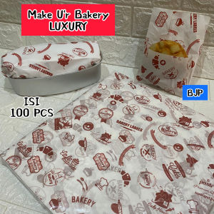 Kertas Baking Laminasi motif BAKERY LABEL uk 20 x 20 cm (100 Pcs)