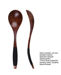 gumahus | Long-handled Large Wooden Spoon for Eating and Soup