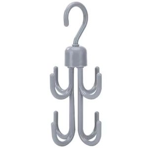 360° Free Rotating Clothes Hook Punch Free 4-Claw Rotation Coat Hanger Belt Organizer Scarf Storage Rack Bedroom Accessories