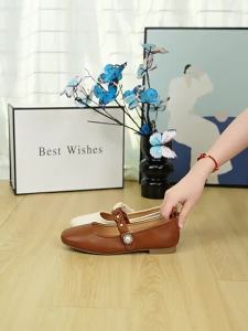 Daphne | Retro Mary Jane Soft Soled Comfortable Flat Shoe For Dresses