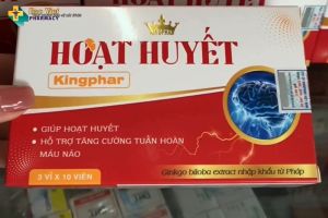 Hoạt huyết Kingphar - Tăng cường tuần hoàn máu giảm đau đầu mất ngủ tăng cường trí nhớ (hộp 3 vỉ x 10 viên)