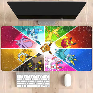 Potdemiel | eevee Anime Gamer Mouse Pad Cabinet Kawaii Tablepad XXL pokemon PC Keyboard Rug Office Laptop PC Gaming Rubber Extended Desk Mat