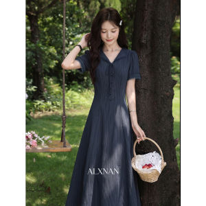 Đầm Hè Đơn Giản Thời Trang Dài Accentuating eo