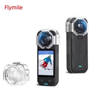 Lens Guard for Insta360 X5 Camera Accessories Anti-Fog Lens Cover QUICK RELEASE SHELL Clear Case ฝาครอบป้องกันเลนส์ แบบถอดเร็ว แบบใส