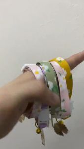 MEOW Sunflower Rantai Kucing Cat Dog Collar Pet Collar Cute Nice Adjustable Pet Neck Strap Dog Cat Rabbit Kitten