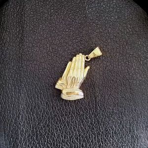 không kiêng muối Mặt Dây Chuyền Tượng Chắp Tay Kính Lễ Titanium- Tặng kèm dây Dùng bền màu tắm rửa thoải mái không đen