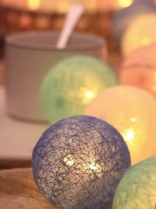 10/20LED Cotton Balls String Christmas Fairy Lights Novelty Lamp Chain for Home Outdoor Garland Wedding Party Decoration