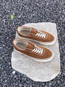 Giày Sneakers Vải Mè Low Top Phong Cách Retro