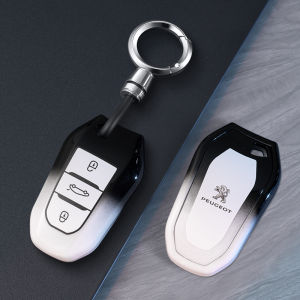 [TPU]Car Key Case Cover for Peugeot 207 3008 208 308 2008 307 508 408 Accessories Black and white gradient Fashion New Style