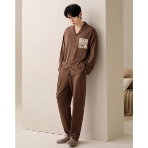 New Arrivals Men Sleepwear Set Long Sleeve Modal Cotton High-Quality