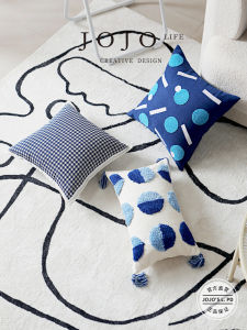 Ghế Sofa Đệm Lưng Màu Xanh Crem Blue Sang Trọng Nhẹ JOJOS L. PD Order Đệm Ghế Sofa Cho Nhà Trọ Đệm Lưng Đệm Ghế Đệm Tròn