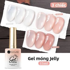 Bộ Sơn Gel Màu Trắng Sữa Trong Suốt UR SUGAR 3 Tuýp 15ml Bán Vĩnh Cửu Dùng Đèn UV Dễ Tẩy Dành Cho Mùa Xuân Hè