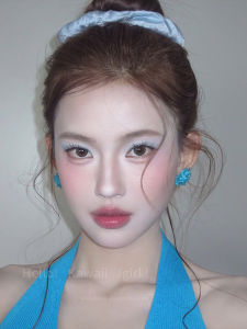 Blue Hydrangea Beaded Earrings Womens Fashion Luxury Spring Summer Unique Large Atmosphere Ear Jewelry Alloy Plated Silver