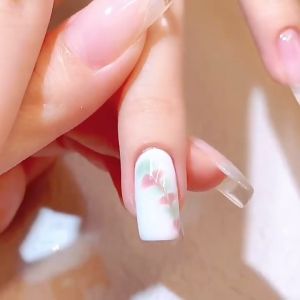 LaMart Store เจลยาทาเล็บติดทนนานกันน้ำเล็บไข่สีขาวโปร่งแสงน้ำนมสีขาวยาทาเล็บ Nail Gel P-olish ยาทาเล็บทำเล็บมือฤดูหนาวอ่อนโยน